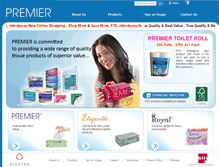 Tablet Screenshot of premiertissues.com